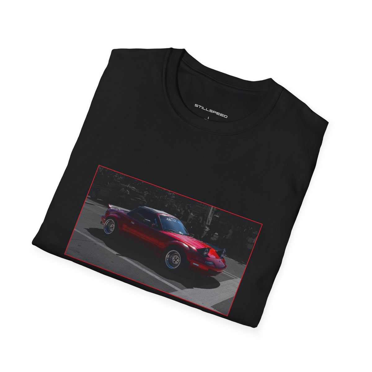 Mazda MX-5 Miata NA spec sheet t-shirt by STILLSPEED