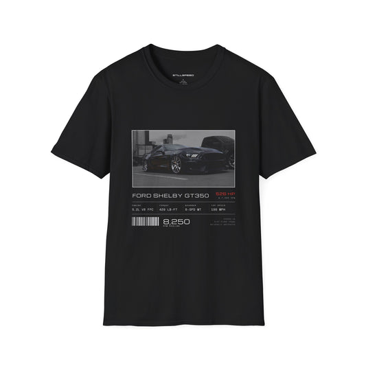 Shelby GT350 spec sheet t-shirt by STILLSPEED