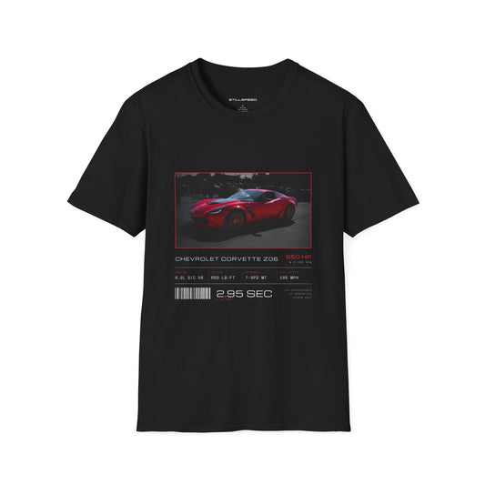 Chevrolet Corvette C7 Z06 spec sheet t-shirt by STILLSPEED